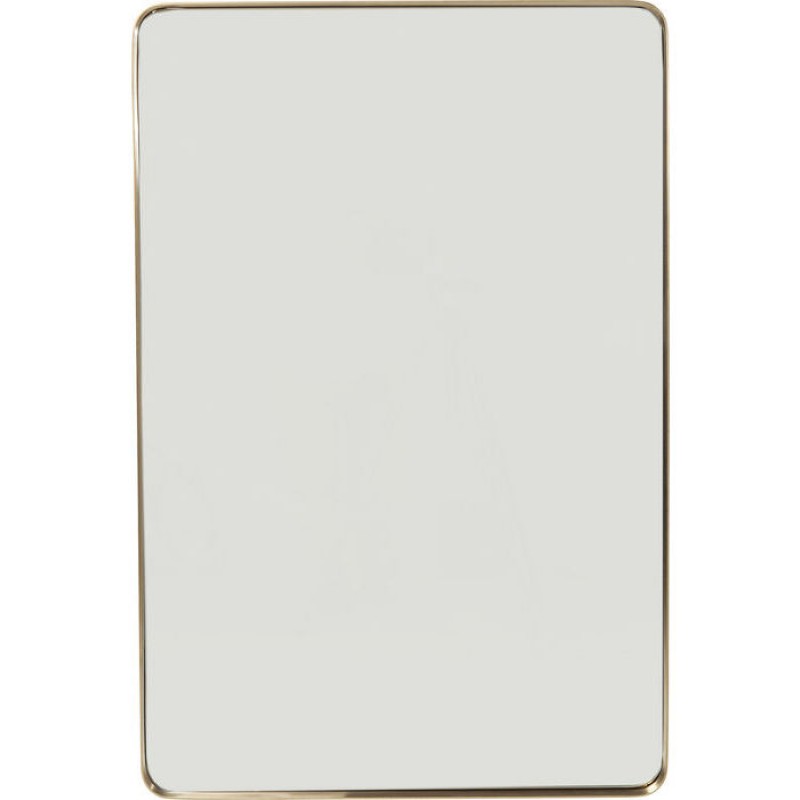 Mirror Curve Rectangular Brass 120x80cm